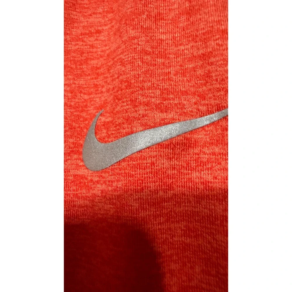 Nike Running Dri-FIT Long Sleeve Shirt Mens XXL Red Heathered Reflective 4639